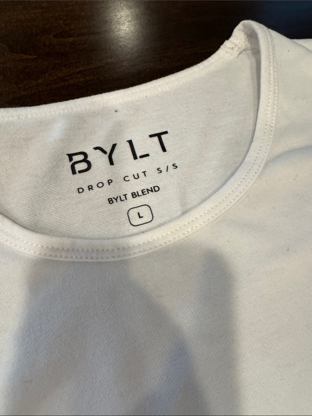BYLT Basics White Short-Sleeve Crewneck Tee - Picture 2 of 4